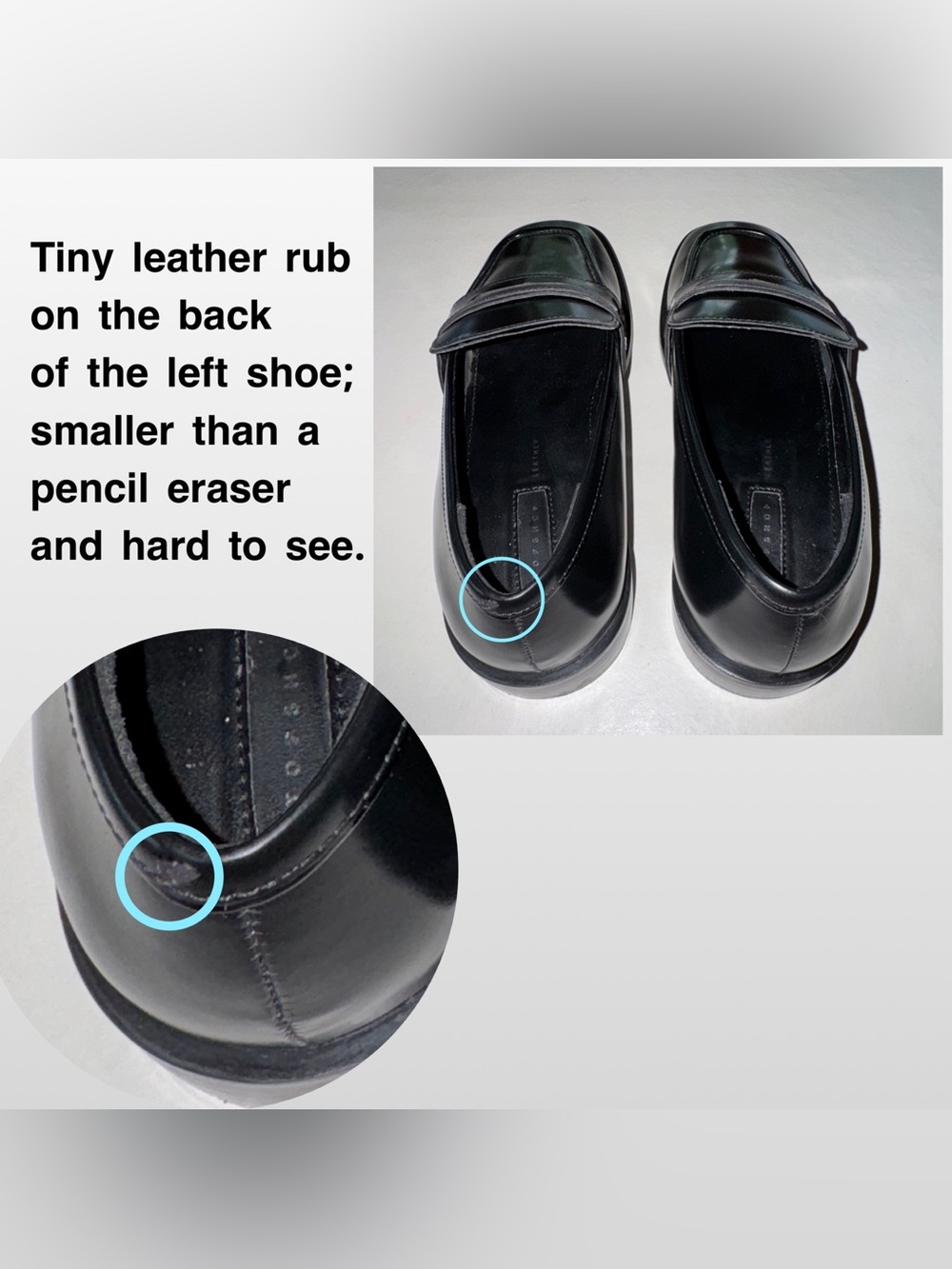 TOPSHOP Leather Layne Black Slip-on Loafer 7.5 NWOB - Picture 12 of 16